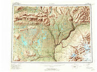 Gulkana Alaska Historical topographic map, 1:250000 scale, 1 X 3 Degree, Year 1959