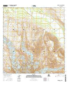Gulkana A-2 NE Alaska Current topographic map, 1:25000 scale, 7.5 X 7.5 Minute, Year 2016