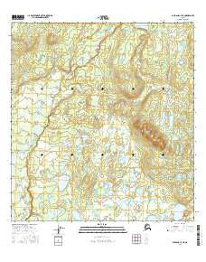 Gulkana C-3 NE Alaska Current topographic map, 1:25000 scale, 7.5 X 7.5 Minute, Year 2016