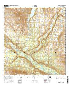 Gulkana D-4 NW Alaska Current topographic map, 1:25000 scale, 7.5 X 7.5 Minute, Year 2016