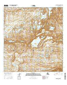 Gulkana D-5 NE Alaska Current topographic map, 1:25000 scale, 7.5 X 7.5 Minute, Year 2016