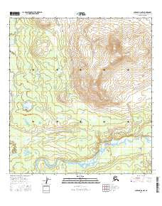 Gulkana D-6 NW Alaska Current topographic map, 1:25000 scale, 7.5 X 7.5 Minute, Year 2016