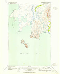 Hagemeister Island D-1 Alaska Historical topographic map, 1:63360 scale, 15 X 15 Minute, Year 1952