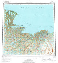 Harrison Bay Alaska Historical topographic map, 1:250000 scale, 1 X 3 Degree, Year 1955