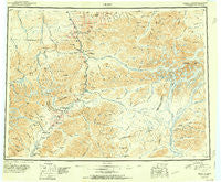 Healy Alaska Historical topographic map, 1:250000 scale, 1 X 3 Degree, Year 1951