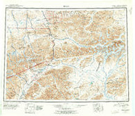 Healy Alaska Historical topographic map, 1:250000 scale, 1 X 3 Degree, Year 1951