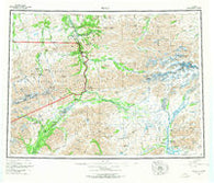 Healy Alaska Historical topographic map, 1:250000 scale, 1 X 3 Degree, Year 1956