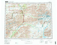 Healy Alaska Historical topographic map, 1:250000 scale, 1 X 3 Degree, Year 1956