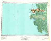Hooper Bay Alaska Historical topographic map, 1:250000 scale, 1 X 3 Degree, Year 1953