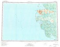 Hooper Bay Alaska Historical topographic map, 1:250000 scale, 1 X 3 Degree, Year 1953