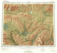 Hughes Alaska Historical topographic map, 1:250000 scale, 1 X 3 Degree, Year 1956
