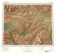 Hughes Alaska Historical topographic map, 1:250000 scale, 1 X 3 Degree, Year 1965