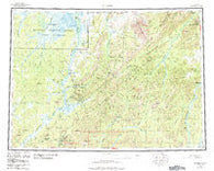 Iditarod Alaska Historical topographic map, 1:250000 scale, 1 X 3 Degree, Year 1956