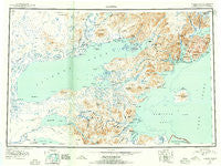 Iliamna Alaska Historical topographic map, 1:250000 scale, 1 X 3 Degree, Year 1952