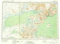 Iliamna Alaska Historical topographic map, 1:250000 scale, 1 X 3 Degree, Year 1952