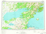Iliamna Alaska Historical topographic map, 1:250000 scale, 1 X 3 Degree, Year 1957