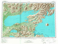 Iliamna Alaska Historical topographic map, 1:250000 scale, 1 X 3 Degree, Year 1957