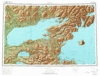 Iliamna Alaska Historical topographic map, 1:250000 scale, 1 X 3 Degree, Year 1957
