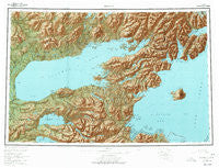 Iliamna Alaska Historical topographic map, 1:250000 scale, 1 X 3 Degree, Year 1957