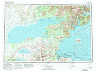 Iliamna Alaska Historical topographic map, 1:250000 scale, 1 X 3 Degree, Year 1957