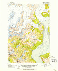 Juneau B-1 Alaska Historical topographic map, 1:63360 scale, 15 X 15 Minute, Year 1952