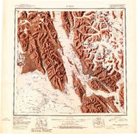 Juneau Alaska Historical topographic map, 1:250000 scale, 1 X 2 Degree, Year 1951
