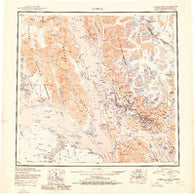 Juneau Alaska Historical topographic map, 1:250000 scale, 1 X 2 Degree, Year 1951