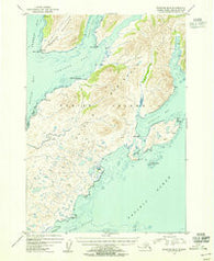Kaguyak D-6 Alaska Historical topographic map, 1:63360 scale, 15 X 15 Minute, Year 1954
