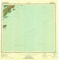 Kaguyak Alaska Historical topographic map, 1:250000 scale, 1 X 2 Degree, Year 1952