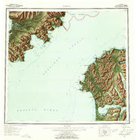 Karluk Alaska Historical topographic map, 1:250000 scale, 1 X 2 Degree, Year 1952