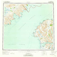 Karluk Alaska Historical topographic map, 1:250000 scale, 1 X 2 Degree, Year 1952