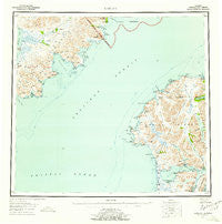 Karluk Alaska Historical topographic map, 1:250000 scale, 1 X 2 Degree, Year 1952