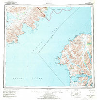 Karluk Alaska Historical topographic map, 1:250000 scale, 1 X 2 Degree, Year 1952