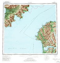 Karluk Alaska Historical topographic map, 1:250000 scale, 1 X 2 Degree, Year 1952