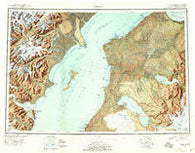 Kenai Alaska Historical topographic map, 1:250000 scale, 1 X 3 Degree, Year 1944