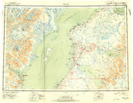 Kenai Alaska Historical topographic map, 1:250000 scale, 1 X 3 Degree, Year 1944