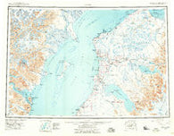 Kenai Alaska Historical topographic map, 1:250000 scale, 1 X 3 Degree, Year 1944