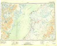 Kenai Alaska Historical topographic map, 1:250000 scale, 1 X 3 Degree, Year 1950