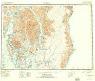 Ketchikan Alaska Historical topographic map, 1:250000 scale, 1 X 2 Degree, Year 1952