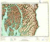 Ketchikan Alaska Historical topographic map, 1:250000 scale, 1 X 2 Degree, Year 1952
