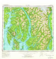Ketchikan Alaska Historical topographic map, 1:250000 scale, 1 X 2 Degree, Year 1955