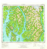 Ketchikan Alaska Historical topographic map, 1:250000 scale, 1 X 2 Degree, Year 1955