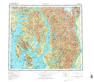 Ketchikan Alaska Historical topographic map, 1:250000 scale, 1 X 2 Degree, Year 1955