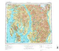 Ketchikan Alaska Historical topographic map, 1:250000 scale, 1 X 2 Degree, Year 1955