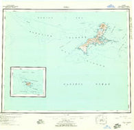 Kiska Alaska Historical topographic map, 1:250000 scale, 1 X 2 Degree, Year 1951