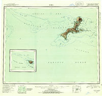Kiska Alaska Historical topographic map, 1:250000 scale, 1 X 2 Degree, Year 1951