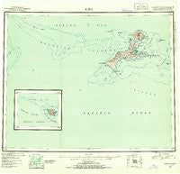 Kiska Alaska Historical topographic map, 1:250000 scale, 1 X 2 Degree, Year 1951