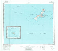 Kiska Alaska Historical topographic map, 1:250000 scale, 1 X 2 Degree, Year 1951