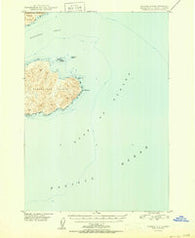 Kodiak A-3 Alaska Historical topographic map, 1:63360 scale, 15 X 15 Minute, Year 1950