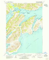 Kodiak A-4 Alaska Historical topographic map, 1:63360 scale, 15 X 15 Minute, Year 1954